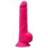 Silexd 9,5 - silikoninis, lipnus dildo su kapšeliu - 24cm (rožinis)