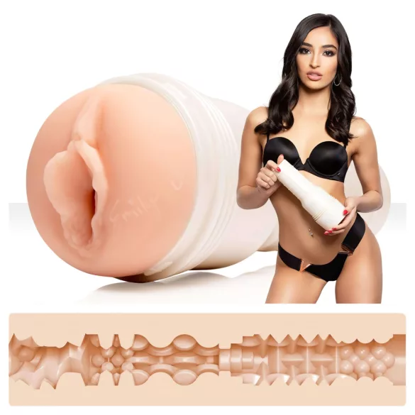 Fleshlight Emily Willis Squirt - realistiška dirbtinė vagina (natūrali spalva)