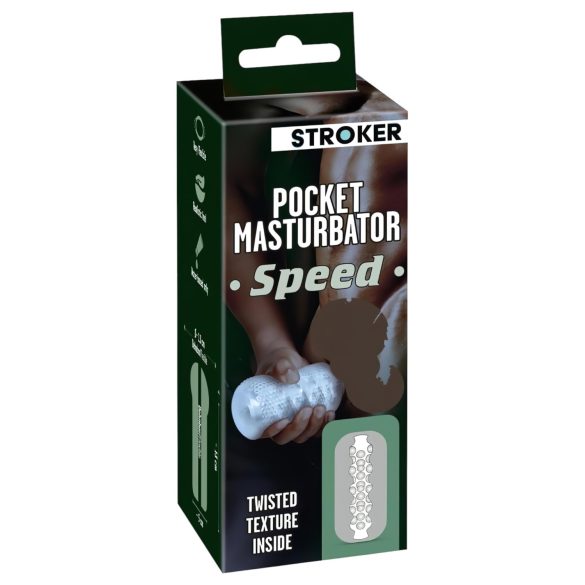 STROKER Speed - dirbtinė užpakalio masturbatorius (skaidrus)