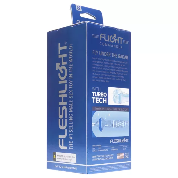 Fleshlight Flight Commander - masturbatorius vyrams su siurbimu - mėlynas