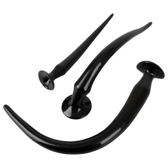 You2Toys - ilga analinio kištuko rinkinys (3 vnt.) - juoda