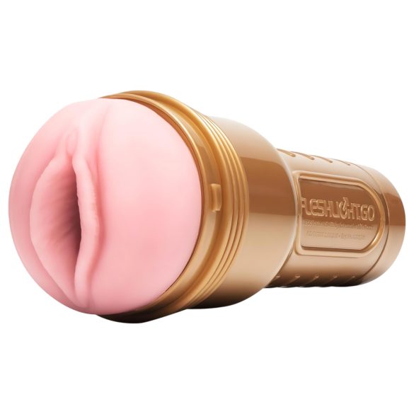 Fleshlight GO - treniruoklis vyrams - kompaktiška vagina - rožinė
