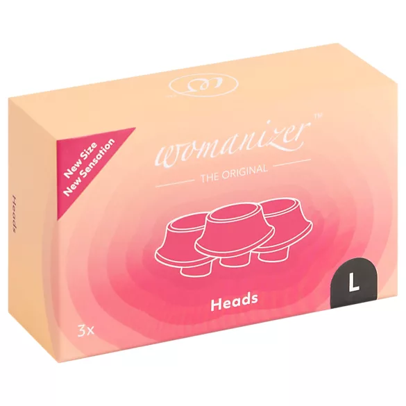 Womanizer - siurbtuko antgalių rinkinys - dideli - juodi - 3 vnt