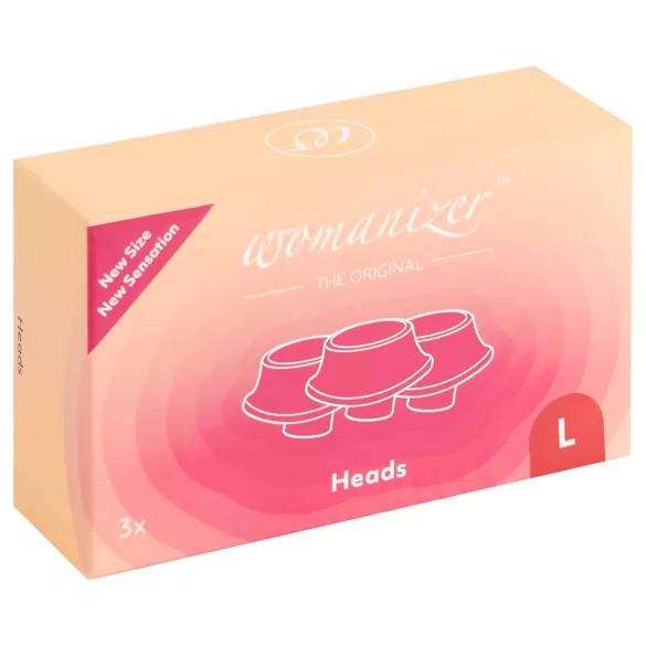 Womanizer L - papildomų antgalių rinkinys - raudoni - dideli (3 vnt.)