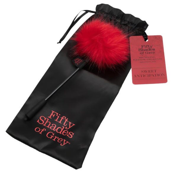 Fifty Shades of Grey - plunksninis masažuoklis - juoda/raudona