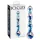 Icicles No. 08 - dvigalis stiklinis dildo - bangų forma - skaidrus/mėlynas