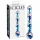 Icicles No. 08 - dvigalis stiklinis dildo - bangų forma - skaidrus/mėlynas