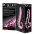Icicles No. 24 - briaunuotas stiklinis dildo (rožinis)