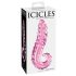 Icicles No. 24 - briaunuotas stiklinis dildo (rožinis)