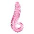 Icicles No. 24 - briaunuotas stiklinis dildo (rožinis)