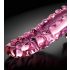 Icicles No. 24 - briaunuotas stiklinis dildo (rožinis)