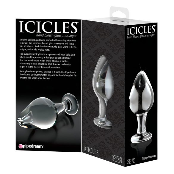 Icicles No. 25 - analinis kaištis - kūginis - stiklinis - permatomas