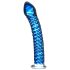 Icicles Nr. 29 - spiralinis stiklinis dildo (mėlynas)
