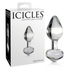   Icicles No. 44 - stiklinis analinis kaištis - kūgio formos - skaidrus