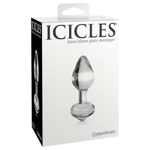 Icicles No. 44 - stiklinis analinis kaištis - kūgio formos - skaidrus