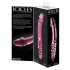 Icicles Nr. 57 - abipusis stiklinis dildo su peniu (rožinis)