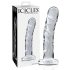 Icicles No. 62 - stiklinis dildo su varpa (skaidrus)