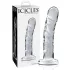 Icicles No. 62 - stiklinis dildo su peniu - skaidrus