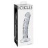 Icicles No. 62 - stiklinis dildo su varpa (skaidrus)