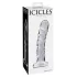 Icicles No. 62 - stiklinis dildo su peniu - skaidrus