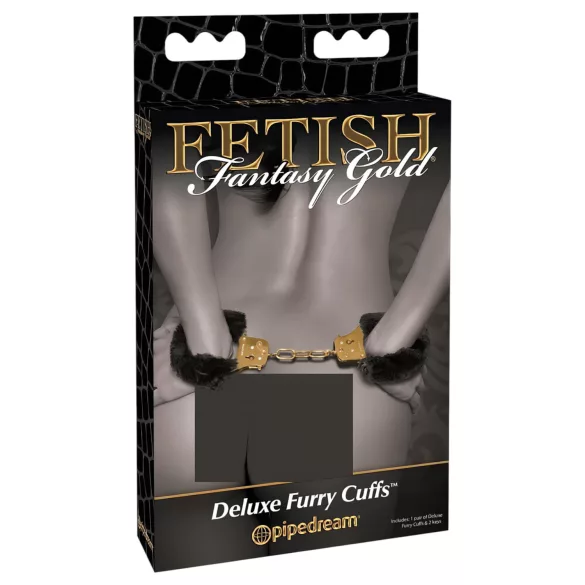 Pipedream Fetish Fantasy Gold - antrankiai pliušiniai - juodi