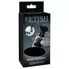 Fetish Super Suckers - spenelių pompa - juoda/skaidri