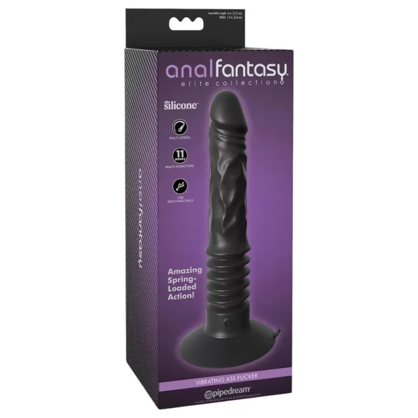 Analfantasy - analinis vibruojantis žaislas - įkraunamas - juodas