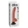 King Cock 9 - dildo su vibracija - lankstus prisisiurbiantis - kūno spalvos 26cm