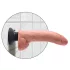 King Cock 9 - dildo su vibracija - lankstus prisisiurbiantis - kūno spalvos 26cm