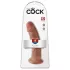 King Cock - realistiškas dildo su siurbtuku - tamsi oda - 23 cm