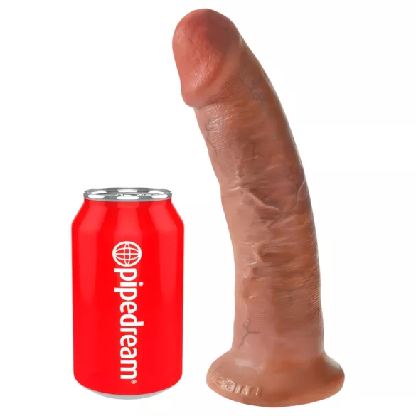 King Cock - realistiškas dildo su siurbtuku - tamsi oda - 23 cm