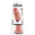 King Cock 10 - didelis dildo su siurbtuku (25 cm) - natūralus