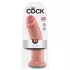 King Cock - realistiškas dildo su siurbtuku - 25 cm - kūno spalvos