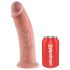 King Cock 10 - didelis dildo su siurbtuku (25 cm) - natūralus