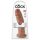 King Cock 10 - didelis siurbtuko dildo (25 cm) - tamsiai kūno spalvos