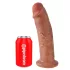 King Cock 10 - didelis dildo su siurbtuku (25 cm) - tamsiai kūno spalvos