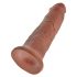 King Cock 10 - didelis siurbtuko dildo (25 cm) - tamsiai kūno spalvos