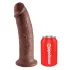 King Cock - didelis dildo su siurbtuku - 25 cm - rudas