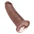 King Cock - didelis dildo su siurbtuku - 25 cm - rudas