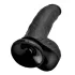 King Cock 9 - didelis dildo su sėklidėmis ir siurbtuku - juodas 23 cm