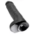 King Cock 11 - dildo su kapšeliu ir siurbtuku - juodas 28 cm