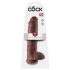 King Cock 11 - didelis siurbtukas ir sėklidėmis dildo (28 cm) - rudas