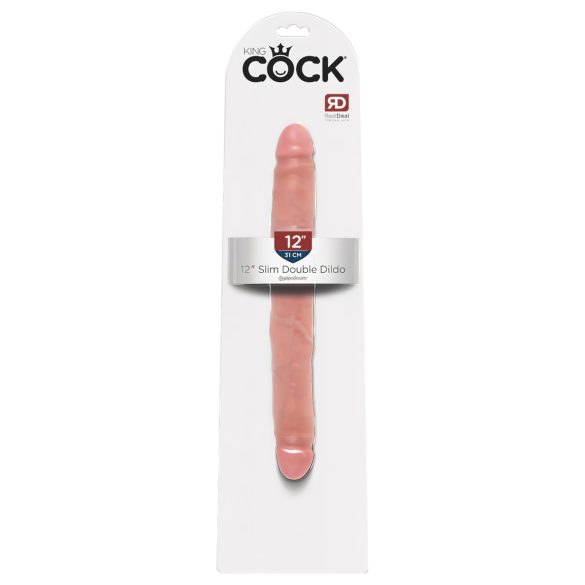 King Cock - dvigubas realistiškas dildo - 31 cm - kūno spalvos