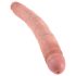 King Cock 12 Slim - natūrali išvaizda dvigubas dildo (31 cm) - natūralus