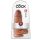 King Cock 9 Chubby - su lipniuo pagrindu dildo (23 cm) - tamsi kūno spalva