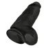 King Cock 9 - Juoda, tvirtai prilimpanti, 23 cm ilgio svajonė!