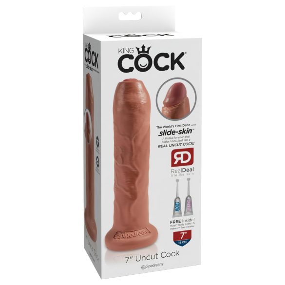 Karališko Džiaugsmo Spalva 7 - realistiškas dildo (18 cm) - tamsi natūrali spalva