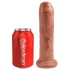 King Cock - realistiškas dildo - 18 cm - tamsi natūrali spalva