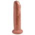 Karališko Džiaugsmo Spalva 7 - realistiškas dildo (18 cm) - tamsi natūrali spalva