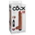 King Cock 10 - realistiškas purškiantis dildo (25 cm) - natūralus